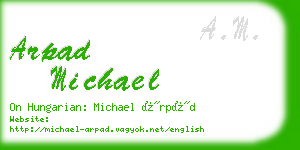 arpad michael business card